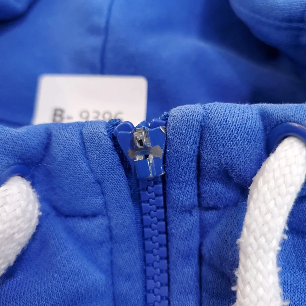 Nike‎ Air Men Sweatshirt XL Blue Hoodie Logo Spellout Embroidered Full Zip Y2K